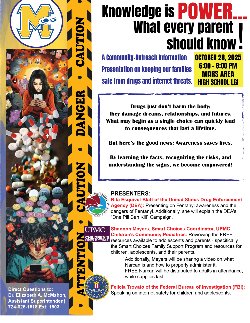Flyer regarding Community Outreach Presentation